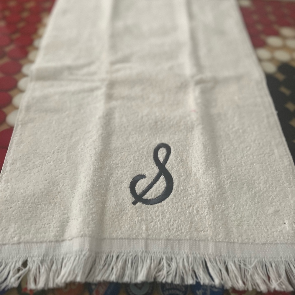 Cream  Textured Fabric with gray Embroidery
